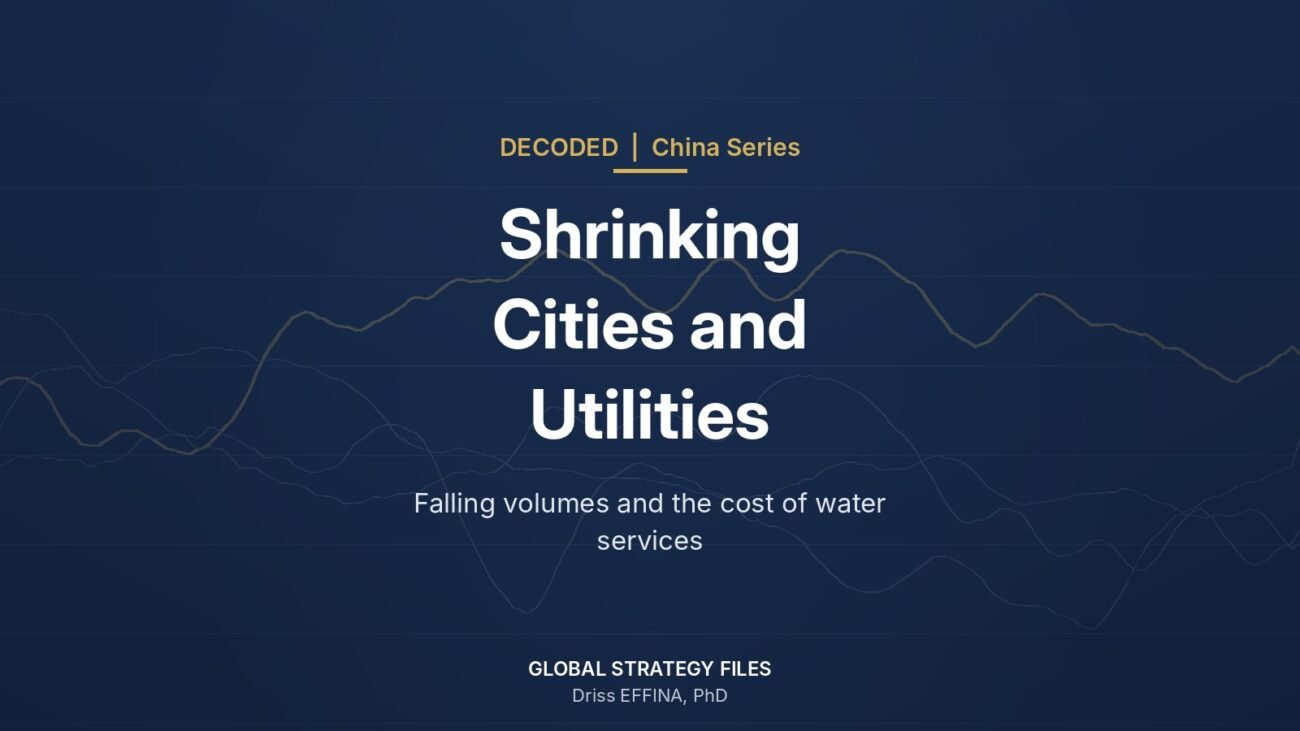 Decoded China series cover: China Shrinking Cities and Utilities