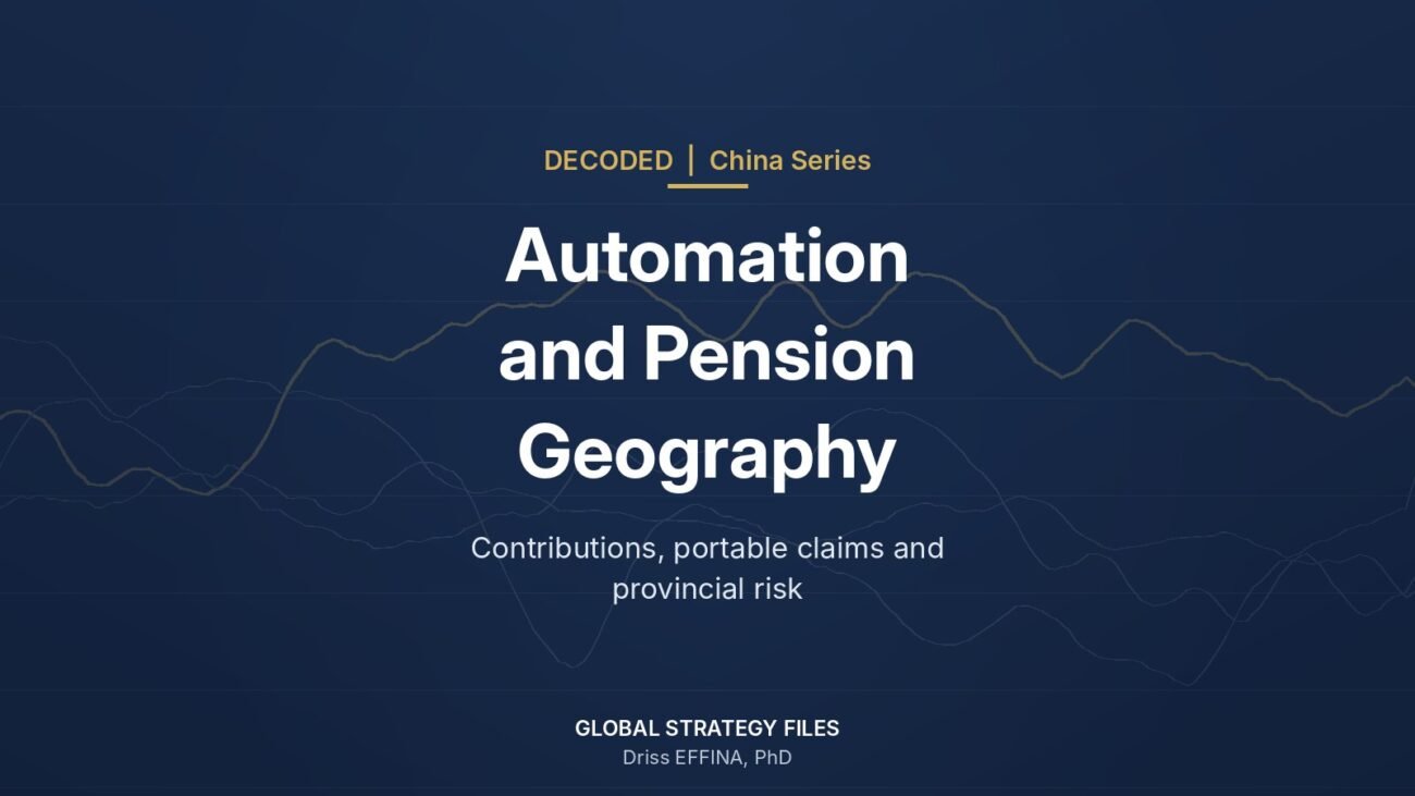 Decoded China series cover: China Automation and Pension Geography