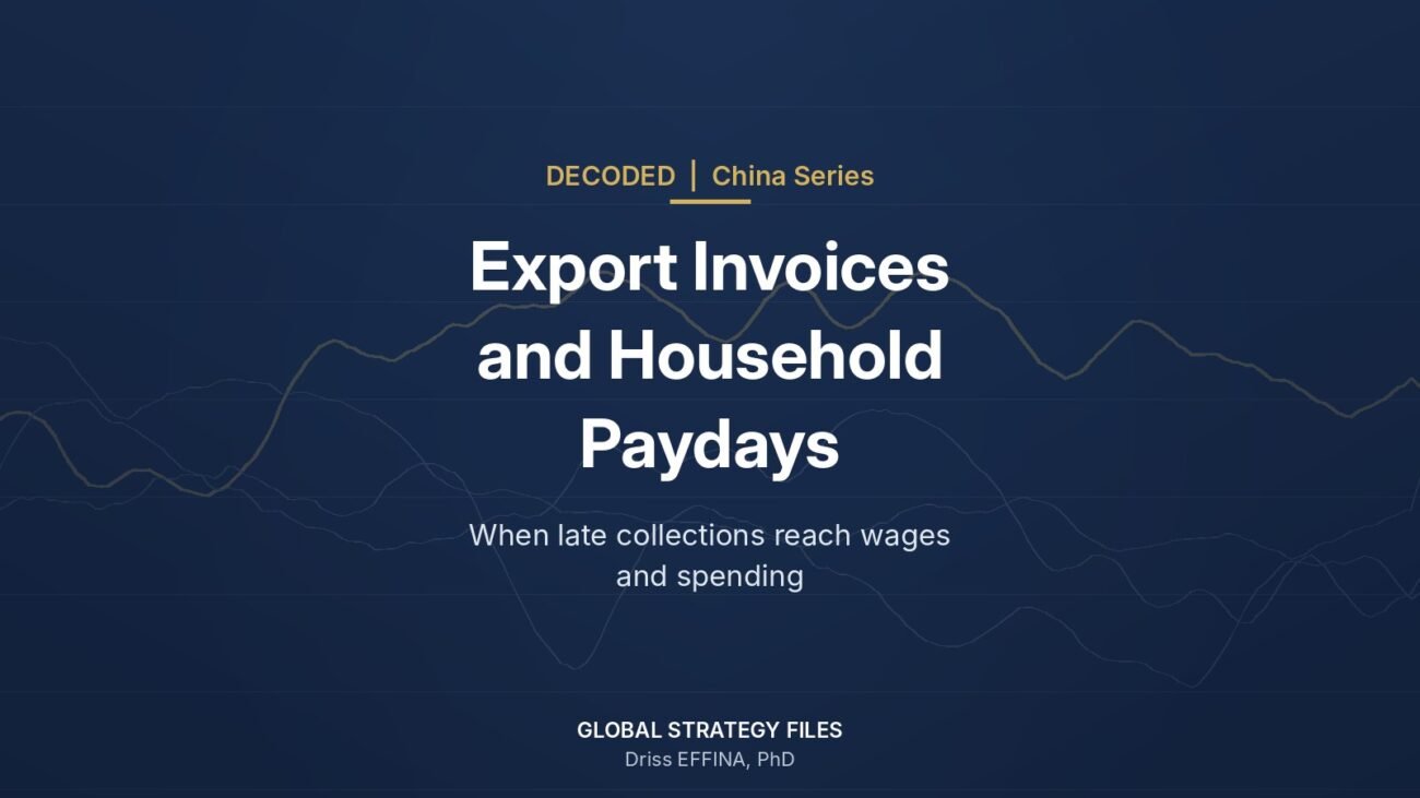 Decoded China series cover: China Export Invoices and Household Paydays
