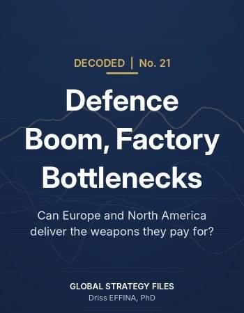 Decoded No. 21 cover: Defence Boom, Factory Bottlenecks