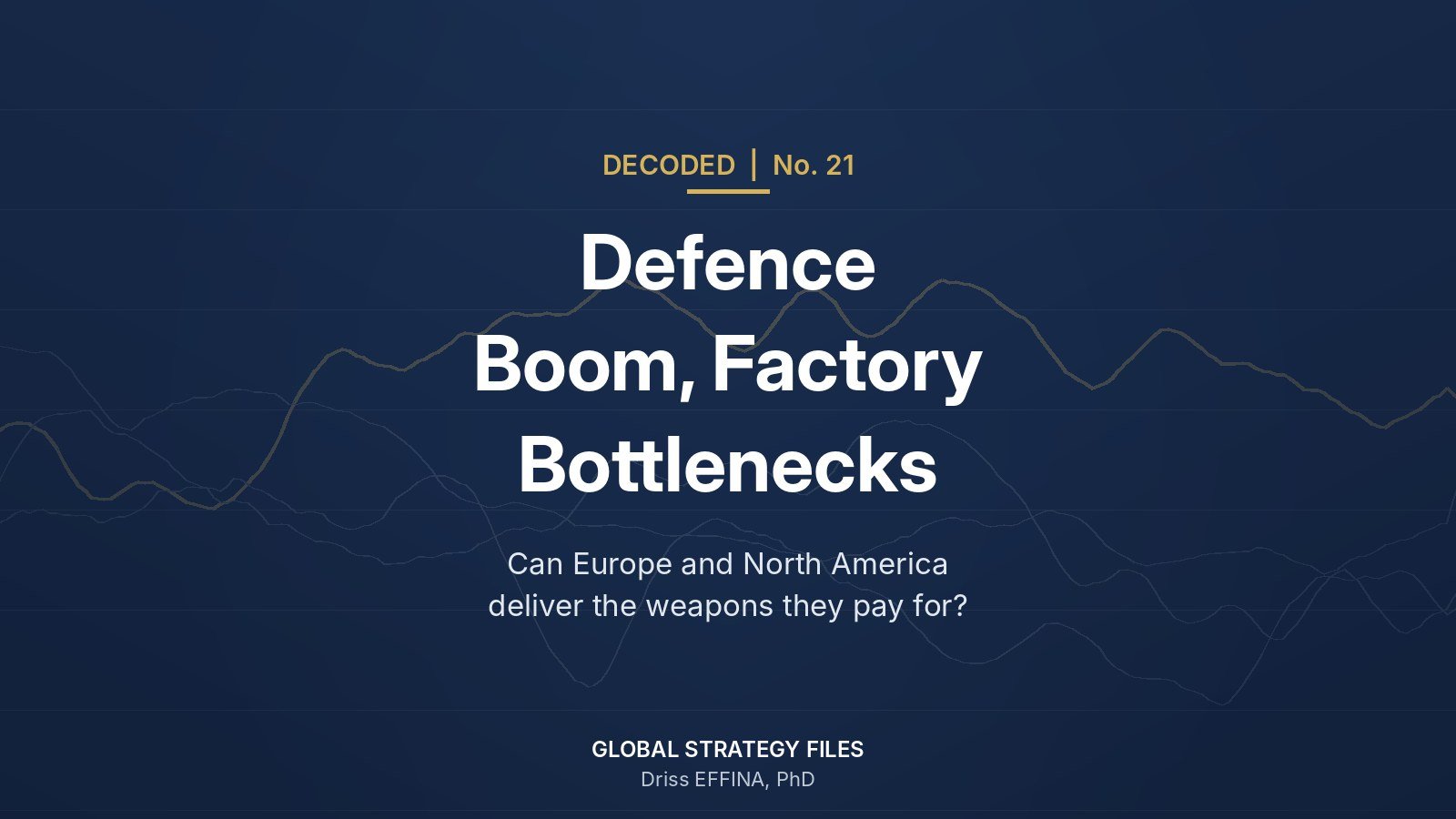 Decoded No. 21 cover: Defence Boom, Factory Bottlenecks