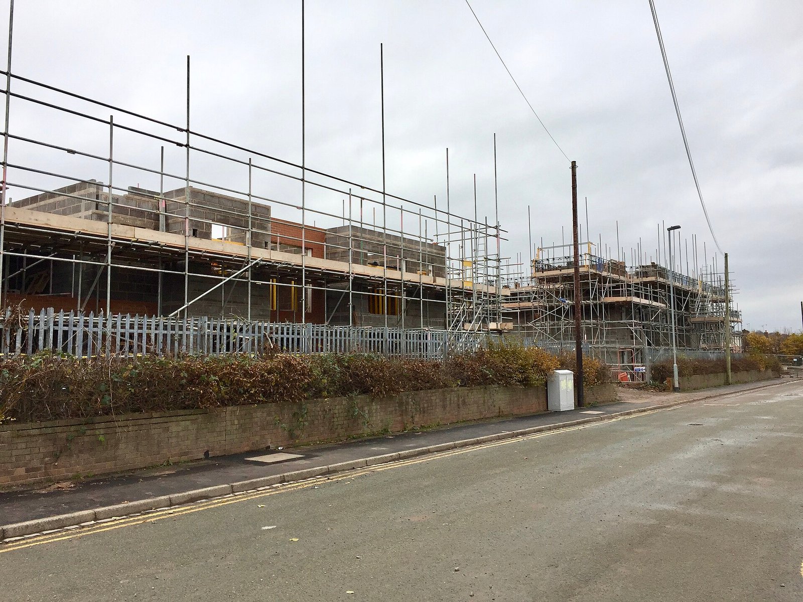 New houses under construction in England